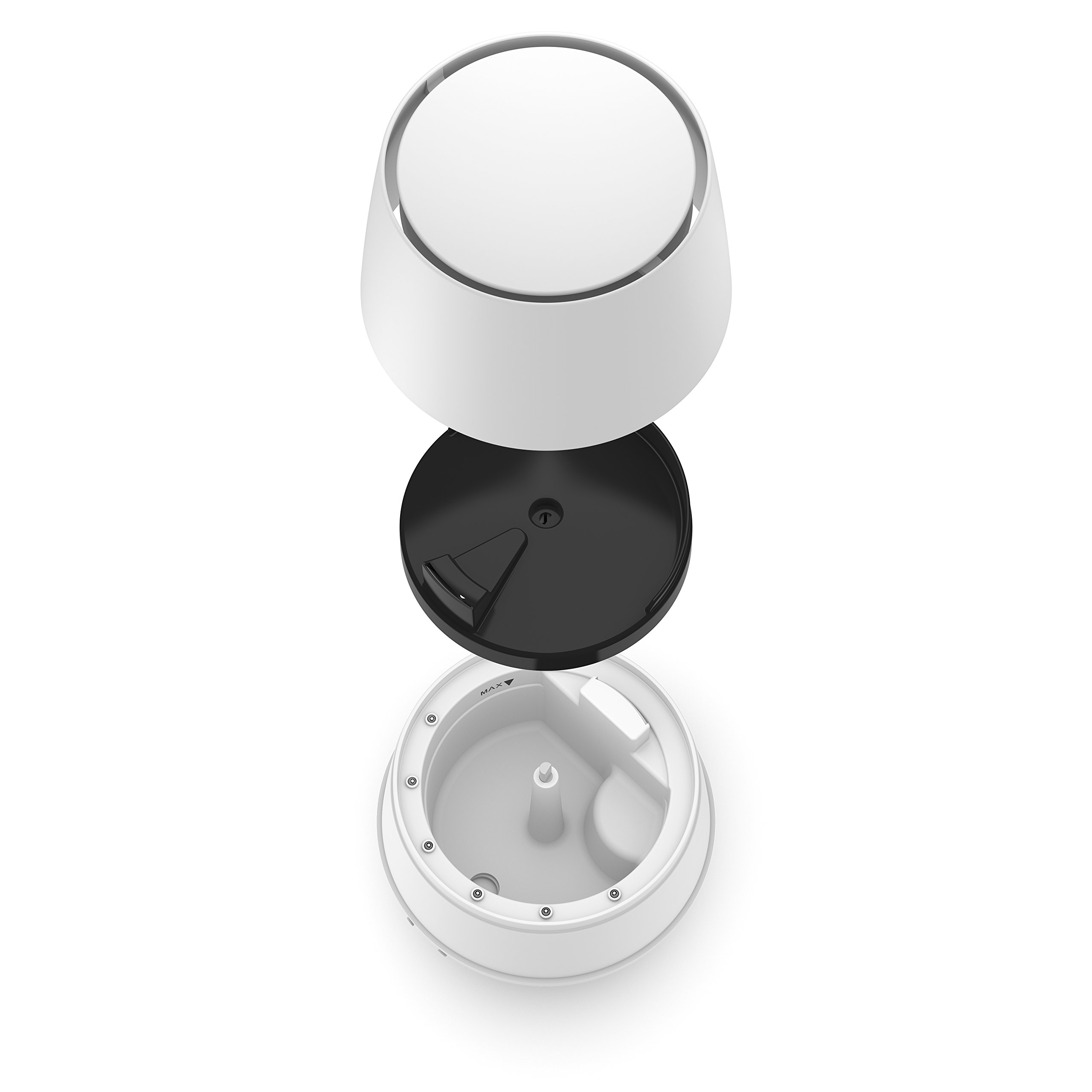 Stadler Form Aroma Diffuser Julia, Raumbedufter mit LED-beleuchtetem Effekt-Nebel, Aroma-Diffuser mit Intervall-Modus, Schwenkfunktion, für Duftöl geeignet, 54 h Laufzeit, weiss