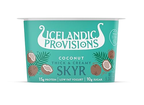 Icelandic Provisions 5.3oz Traditional Skyr Yogurt, Coconut, Icelandic Cultured Dairy