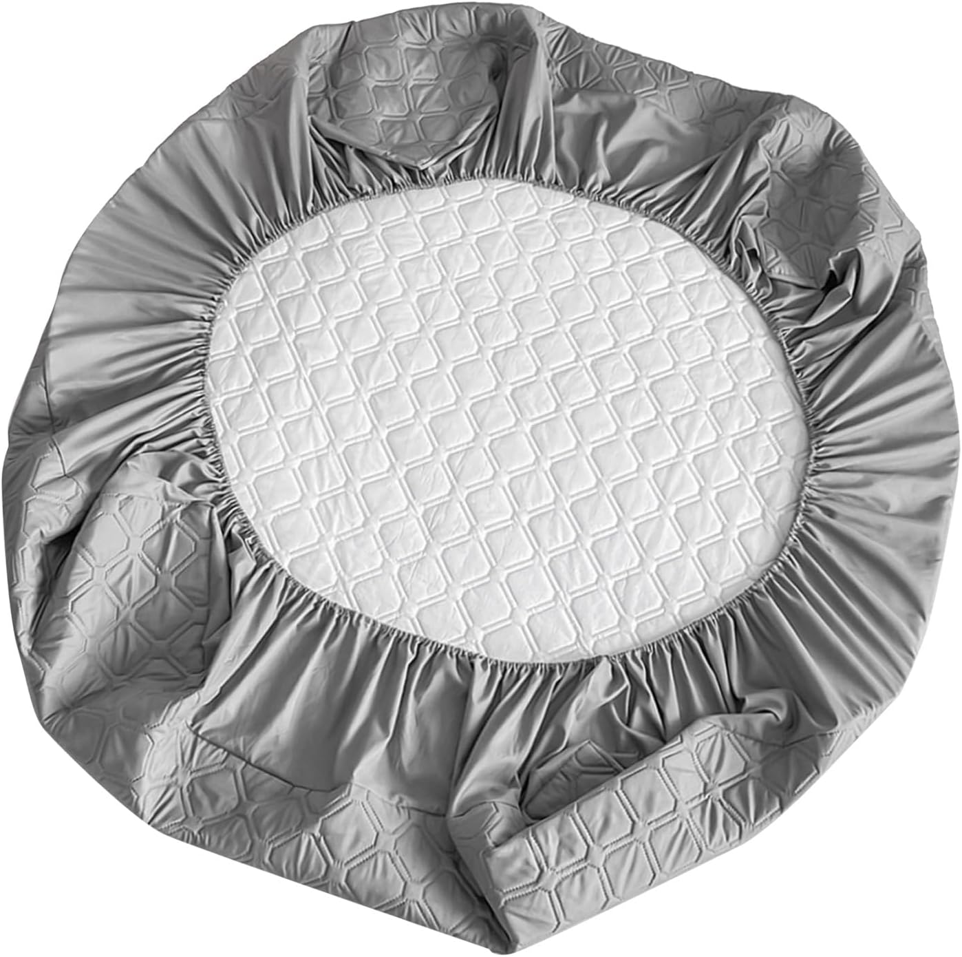 Soft Mattress Protector with Square Plaid Pattern, Water and Dust Proof, Anti Urine Penetration for Home and Hotel Use (200 * 200cm)