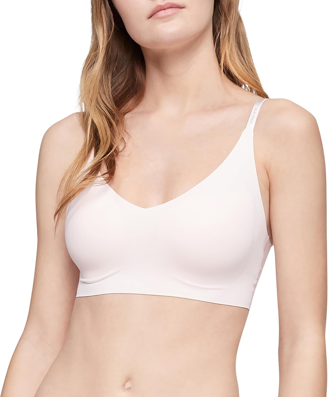 Calvin Klein Women's Invisibles Comfort Lightly Lined Seamless Wireless Triangle Bralette Bra