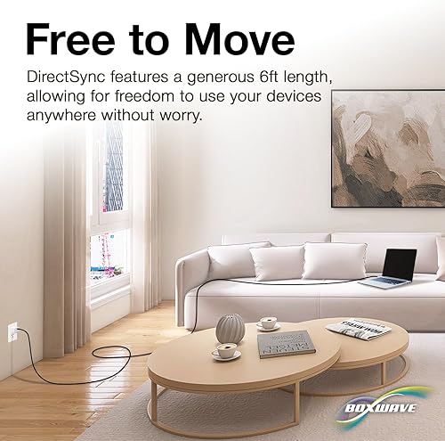 Miniatura 4 de BoxWave Cable compatible con GameSir T4 - DirectSync PD Cable (10 pies) - USB-C a USB-C (100 W), cable largo de aleación de nailon trenzado PD de 10