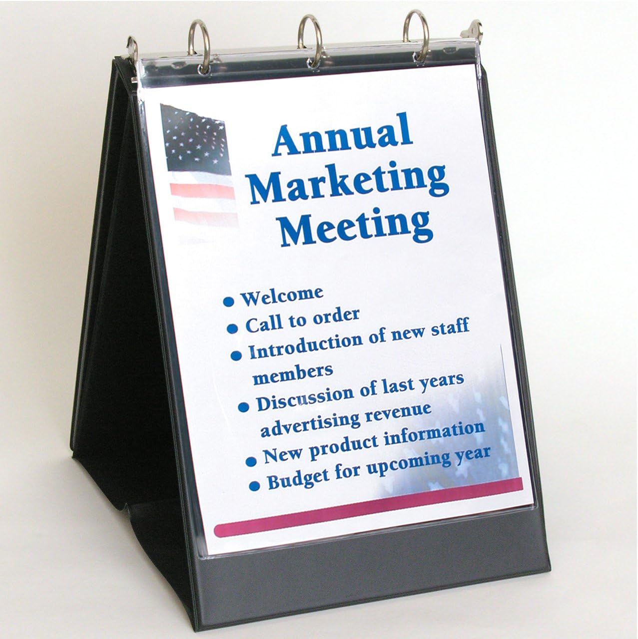 StoreSMART - Flip Chart Easel Presentation Binder - Portrait/Vertical - Black- 10-Pack - VH430-10