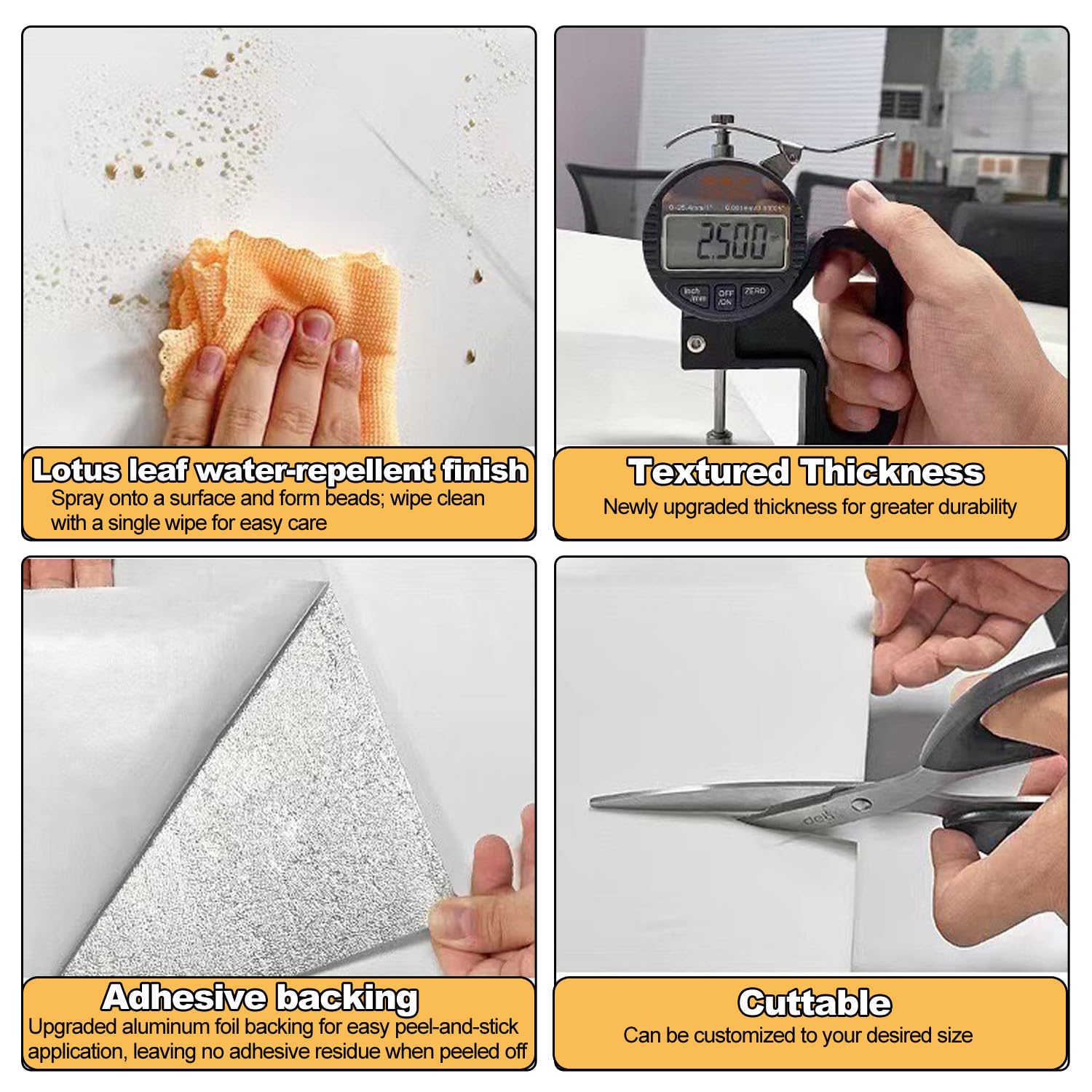 B,10 Piezas De Papel Tapiz De Mármol para Pelar Y Pegar Azulejos De Pared para Cocina Y Baño Calcomanías De Azulejos De Mármol A Prueba De Aceite Pegatina De Baño Decoración