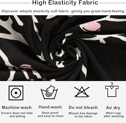 Miniatura 6 de GULI Wingback - Funda para silla de 2 piezas, fundas para silla de sillón, fundas de elastano para sofá, protector de muebles, lavable a máquina,