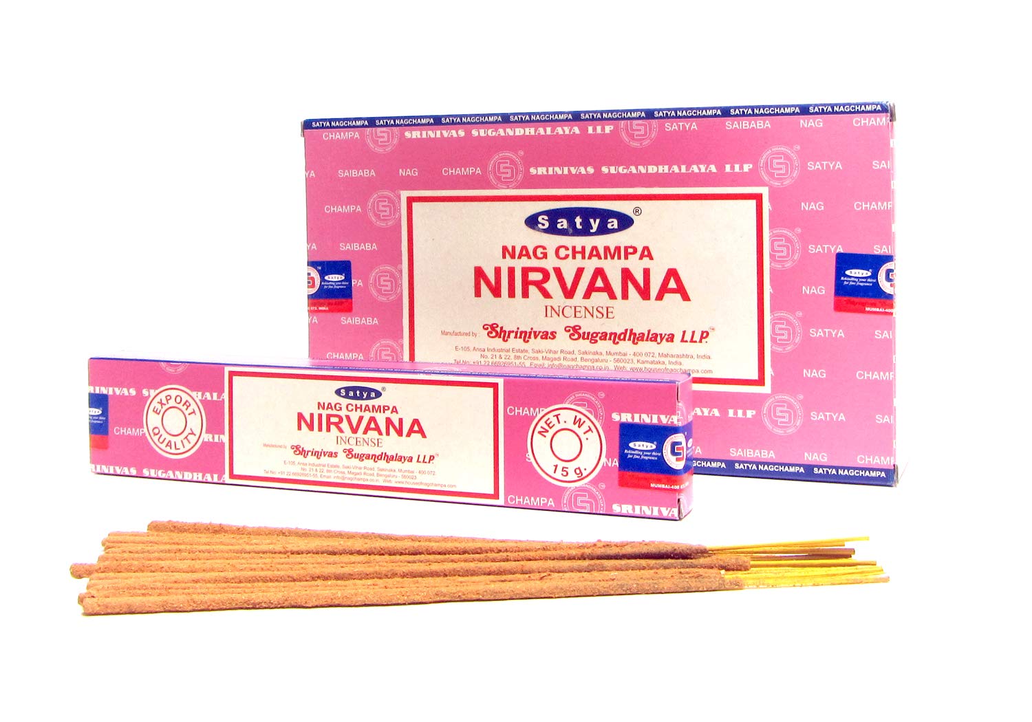 Nirvana Incense Sticks Satya Nag Champa Room Aroma Joss Stick