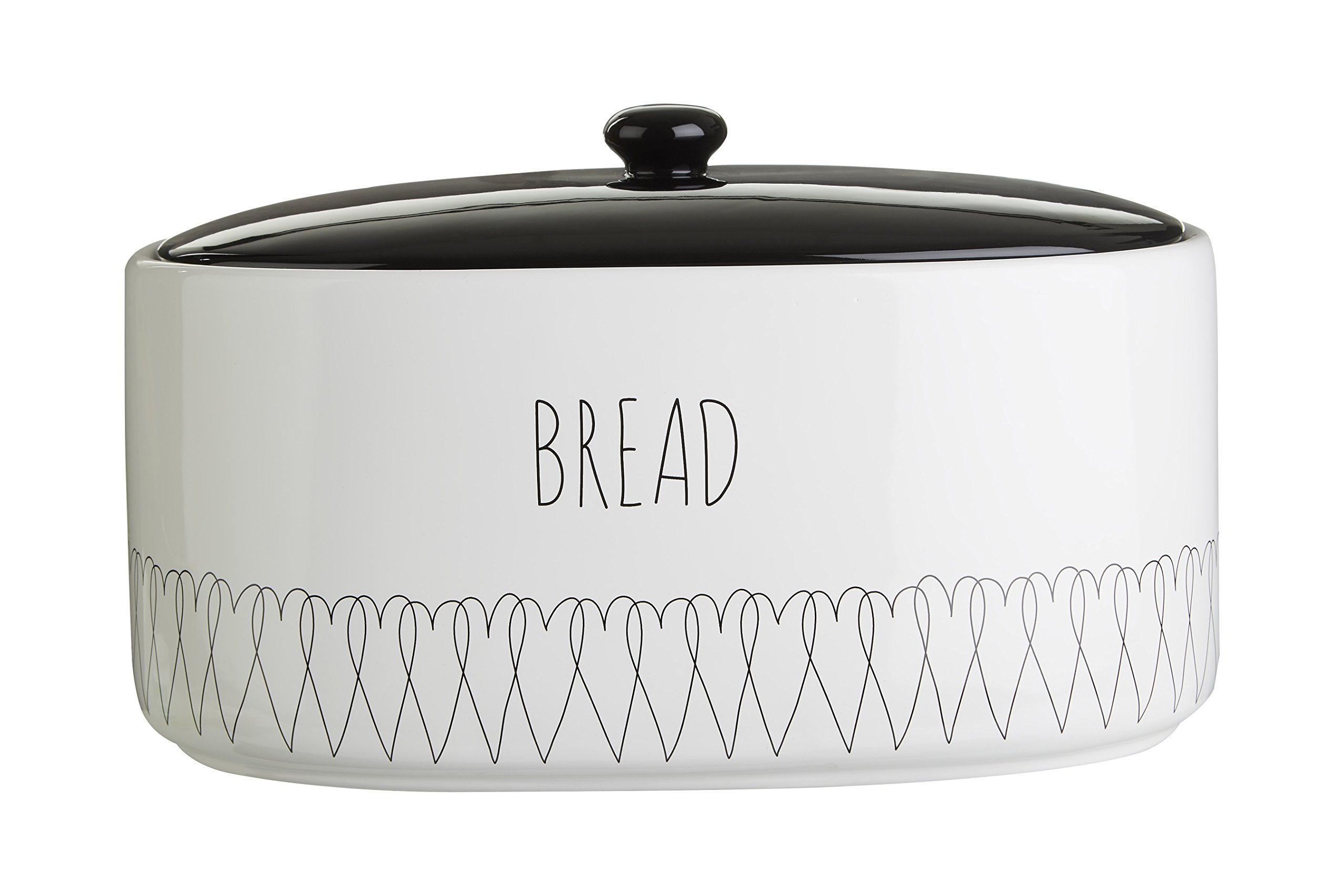 Premier Housewares Design Heartlines kanister na chleb, dolomit, biały, 22 x 32 x 19