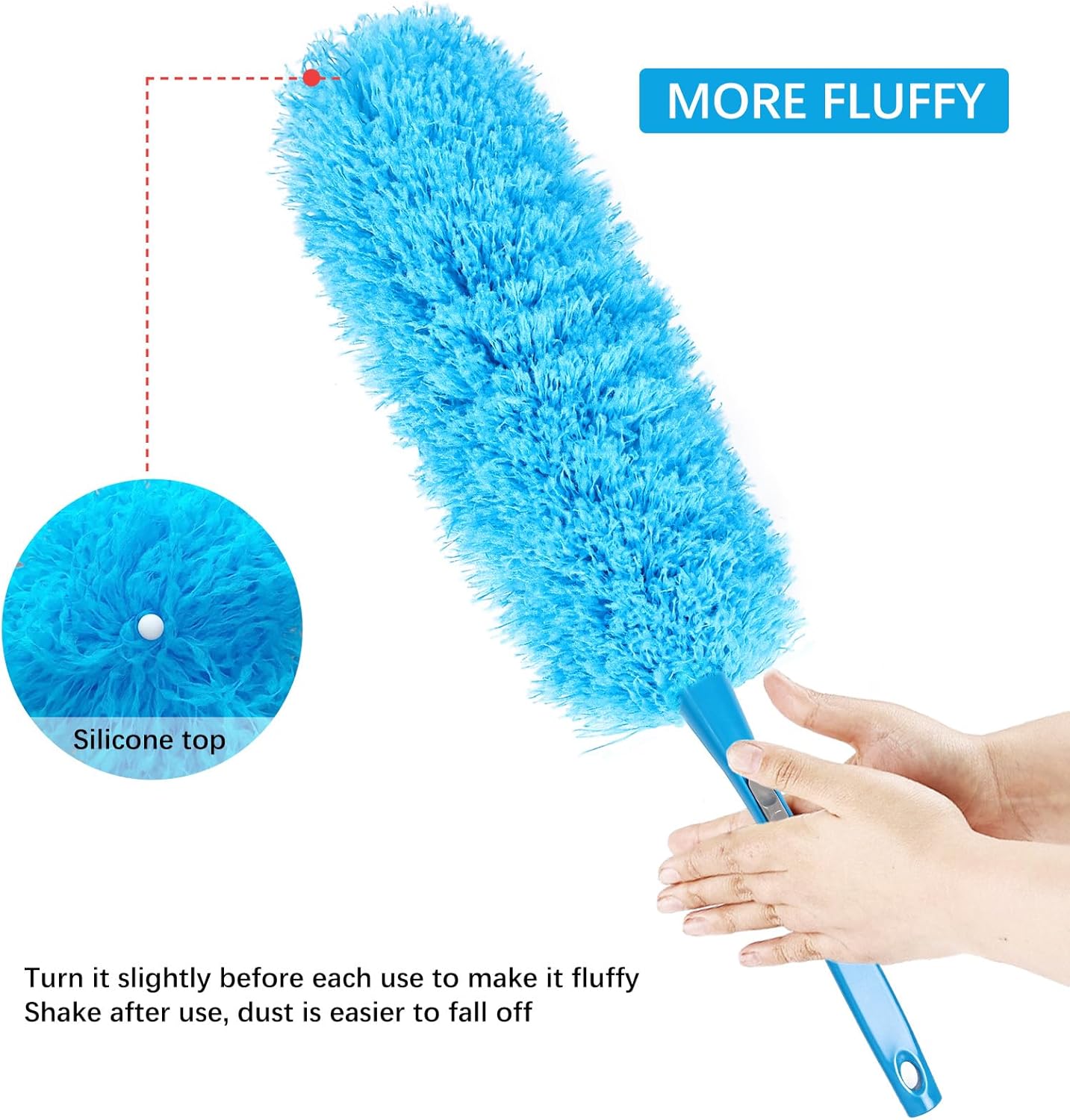 Rainbow Static Duster 24inch Reble Microfiber Electrostatic Dusters