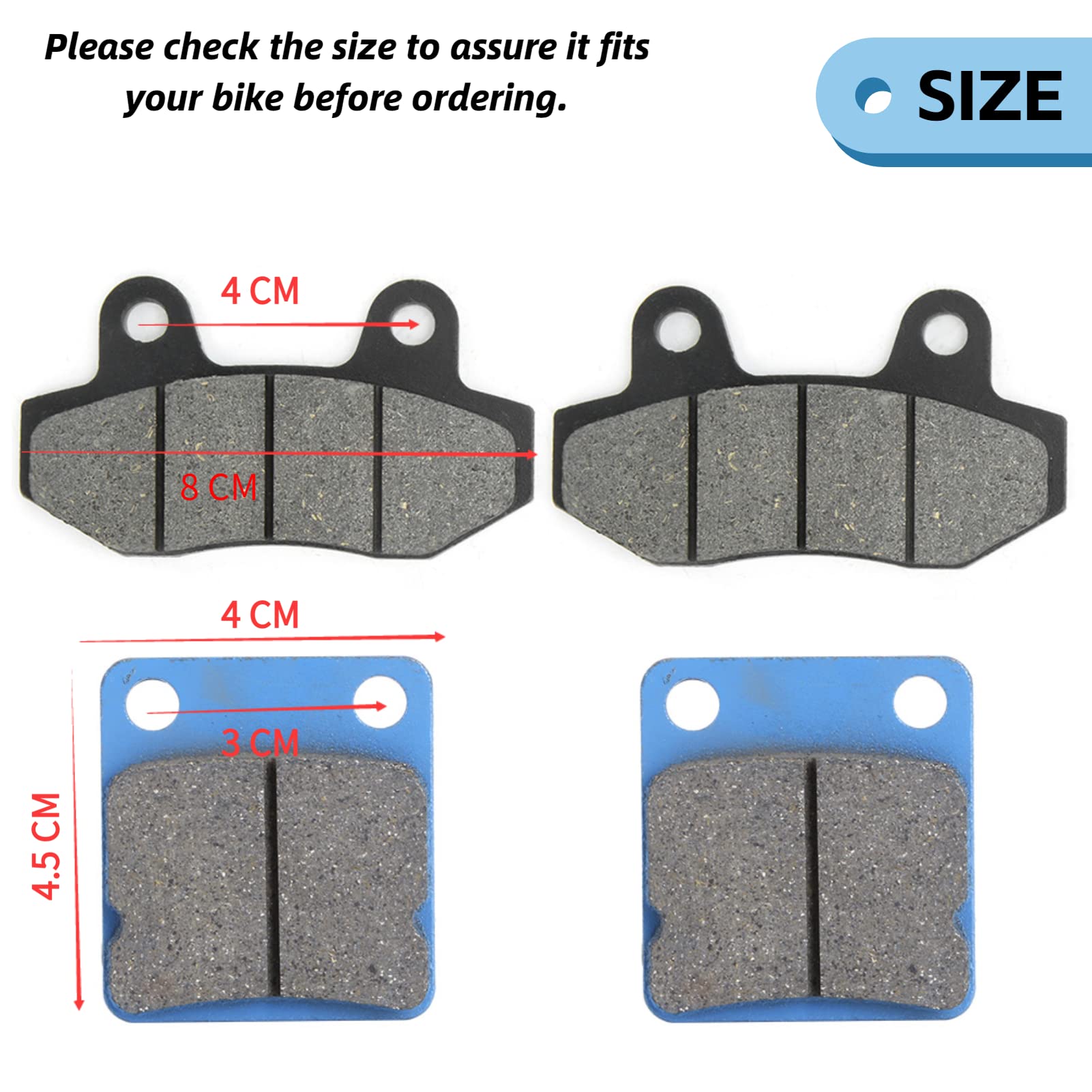 Road Passion Rear brake pads for Pit Bike et Dirt Bike 50cc/70cc