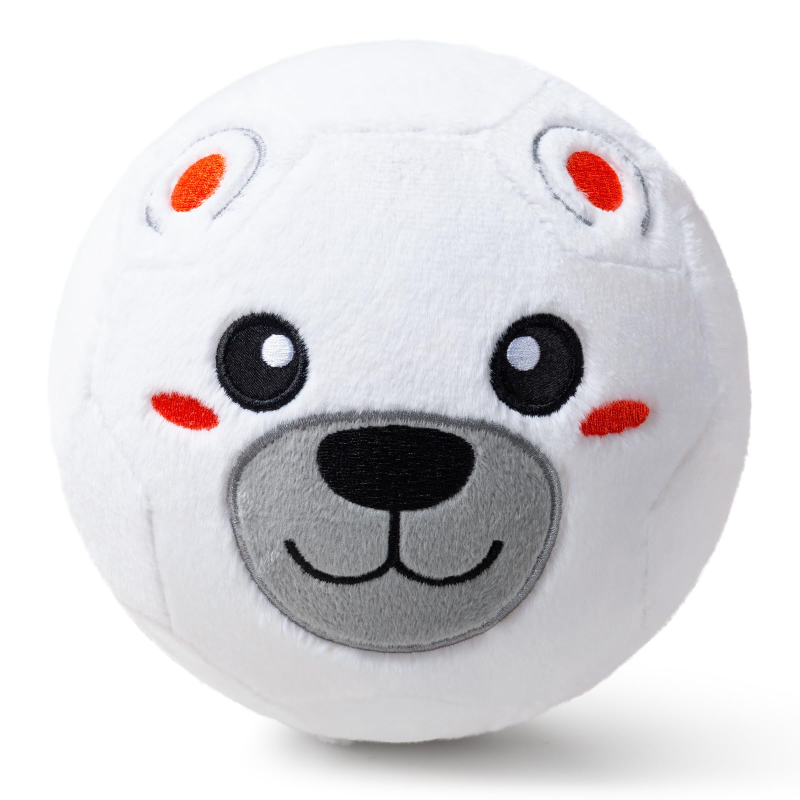 VangeBow Soft Indoor Football Gifts for Boys Girls, Inflatable Plush Lightweight Baby Kids Ball Toys for Toddlers 1-3 4 5 Year Old Children First Birthday Gift (Polar Bear, Pump Include)