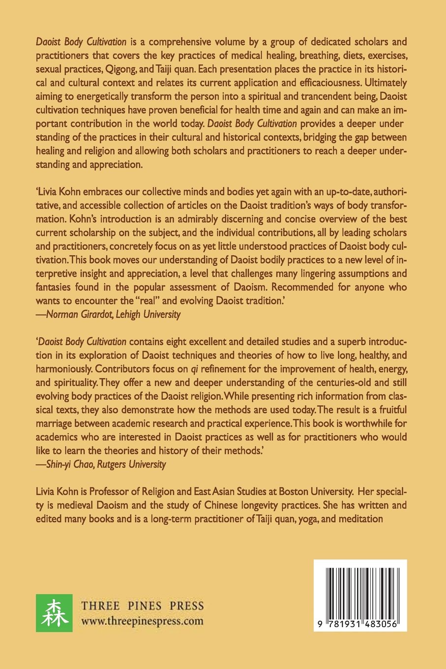 Daoist Body Cultivation: Traditional Models and Contemporary Practices