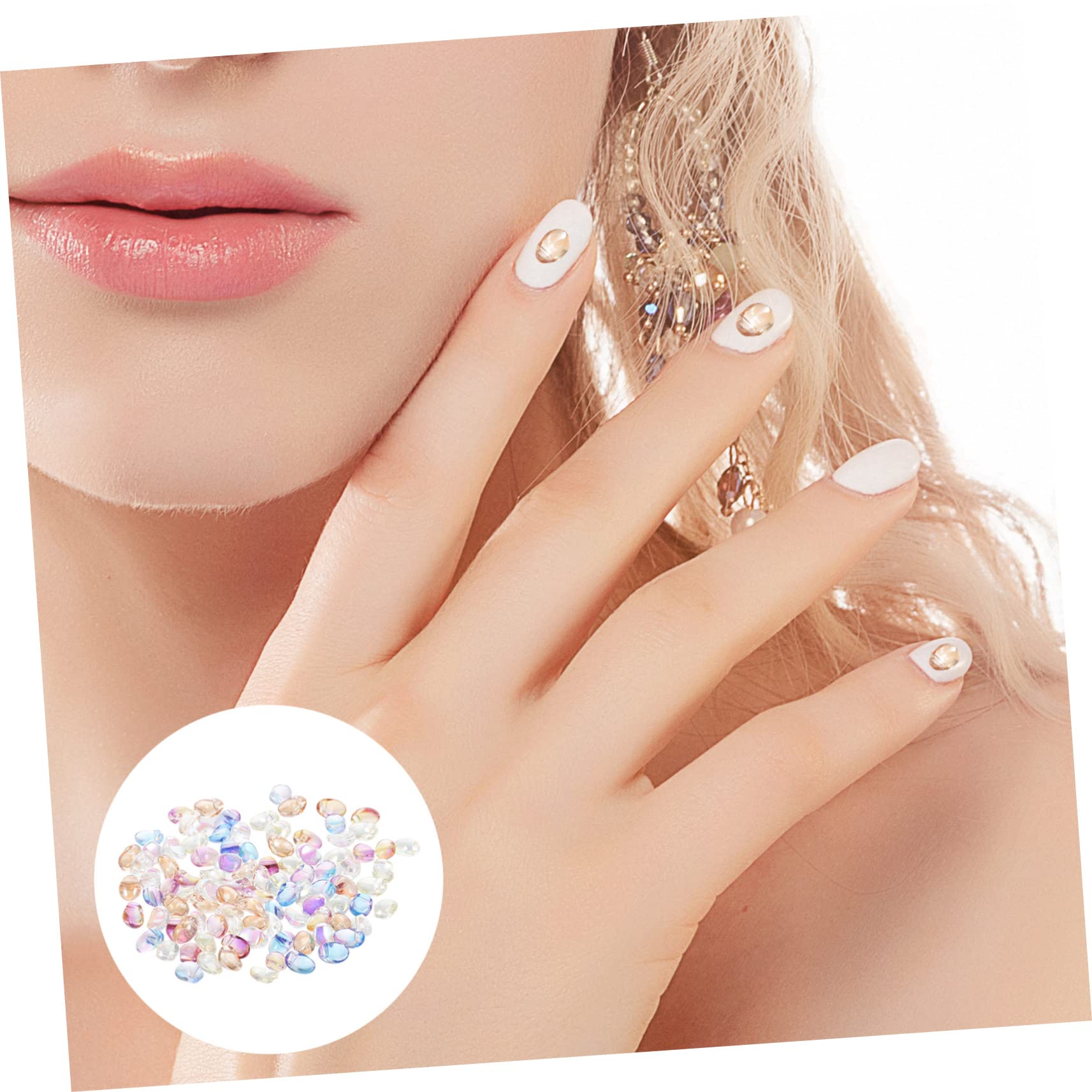 PACKOVE 3 set Pietre Di Cristallo Per Unghie Diamanti Glitter Gemme Per Unghie Gemme Per Nail Art Strass Per Nail Art Diamanti Hotfix Smalto Per Manicure Nail Art Fai 100 pezzi*3