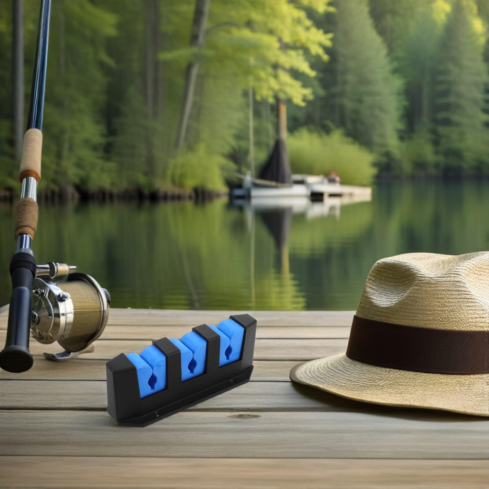 Abaodam 2pezzi Portacanne Da Pesca Da Parete Supporto Per Espositore Per Canne Da Pesca Slot Per Garage Capannoni e Cabine Design Leggero e Robusto