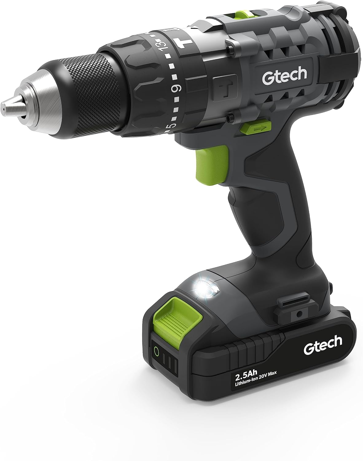 Gtech CCD001 Cordless Combi Drill 2500mAh 20V Liion Battery 2Gear