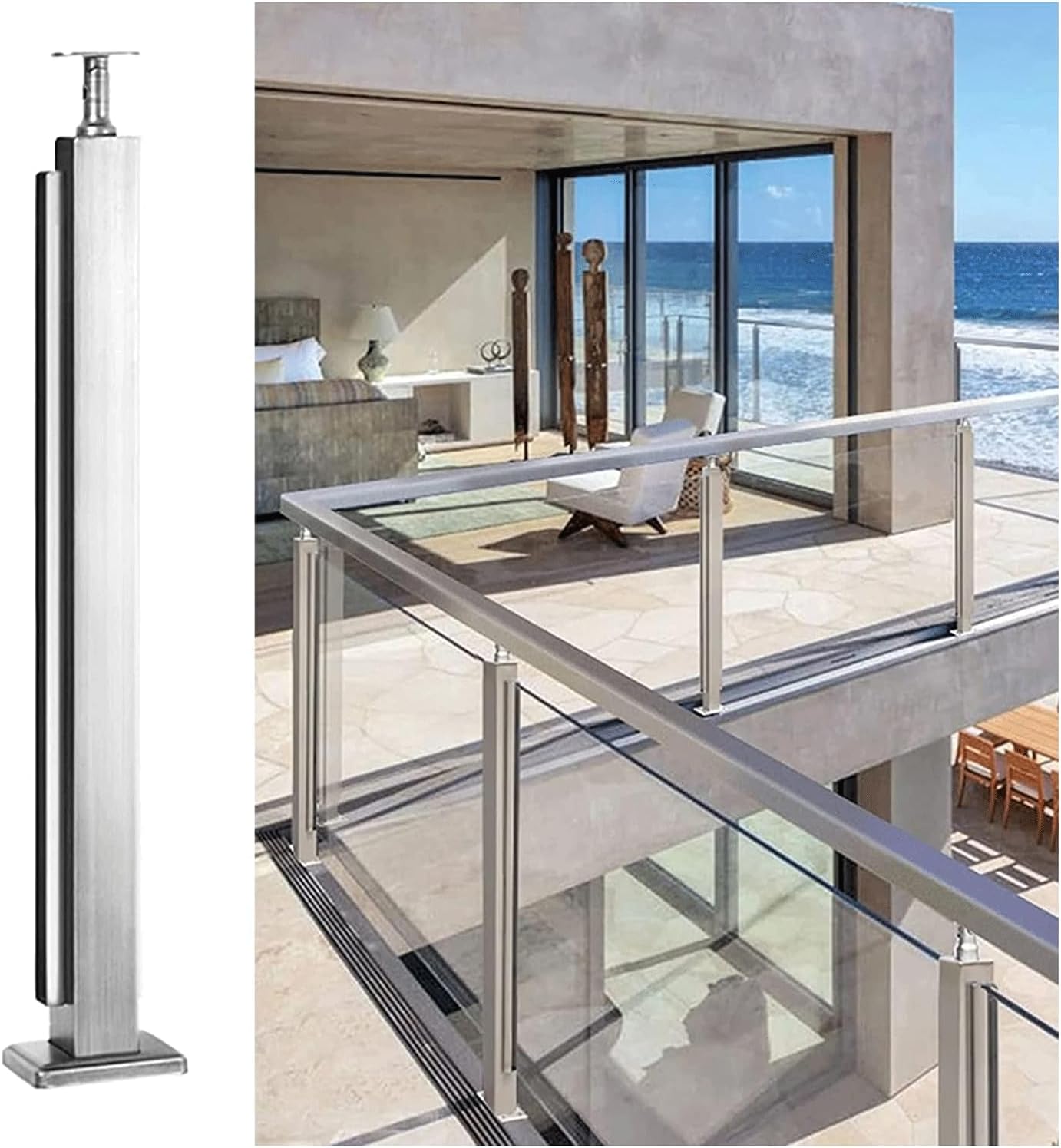 Postes De Trilhos Postes De Balaustrada De Painel De Vidro Para 10 Mm postes-de-trilhos-postes-de-balaustrada-de-painel-de-vidro-para-10-mm