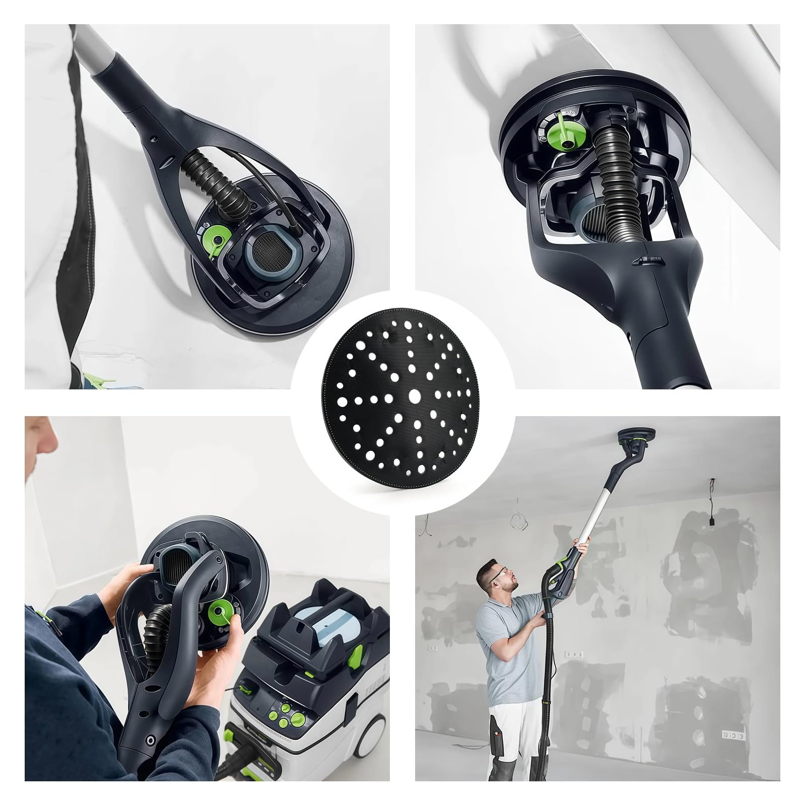 Almohadilla de interfaz para Festool PLANEX LHS 2 225 - Almohadilla blanda para disco lijador de repuesto IP-STF-D220/48-LHS 2 225, almohadilla de interfaz 220 mm para lijadora de larga distancia