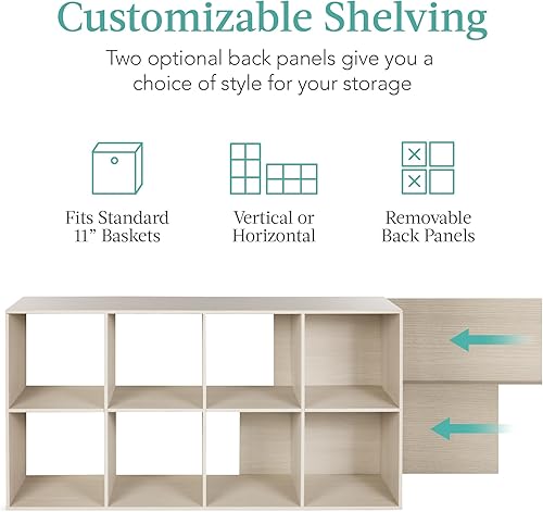 Miniatura 19 de Best Choice Products - Organizador de almacenamiento de 6 cubos, apertura de 13.5 pulgadas, estantería, estante de exhibición, personalizable con 3
