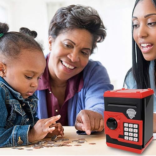 Miniatura 6 de Yoego Alcancía electrónica para niños, gran juguete de regalo para niños, caja de ahorro de dinero con contraseña, regalo perfecto para niños y