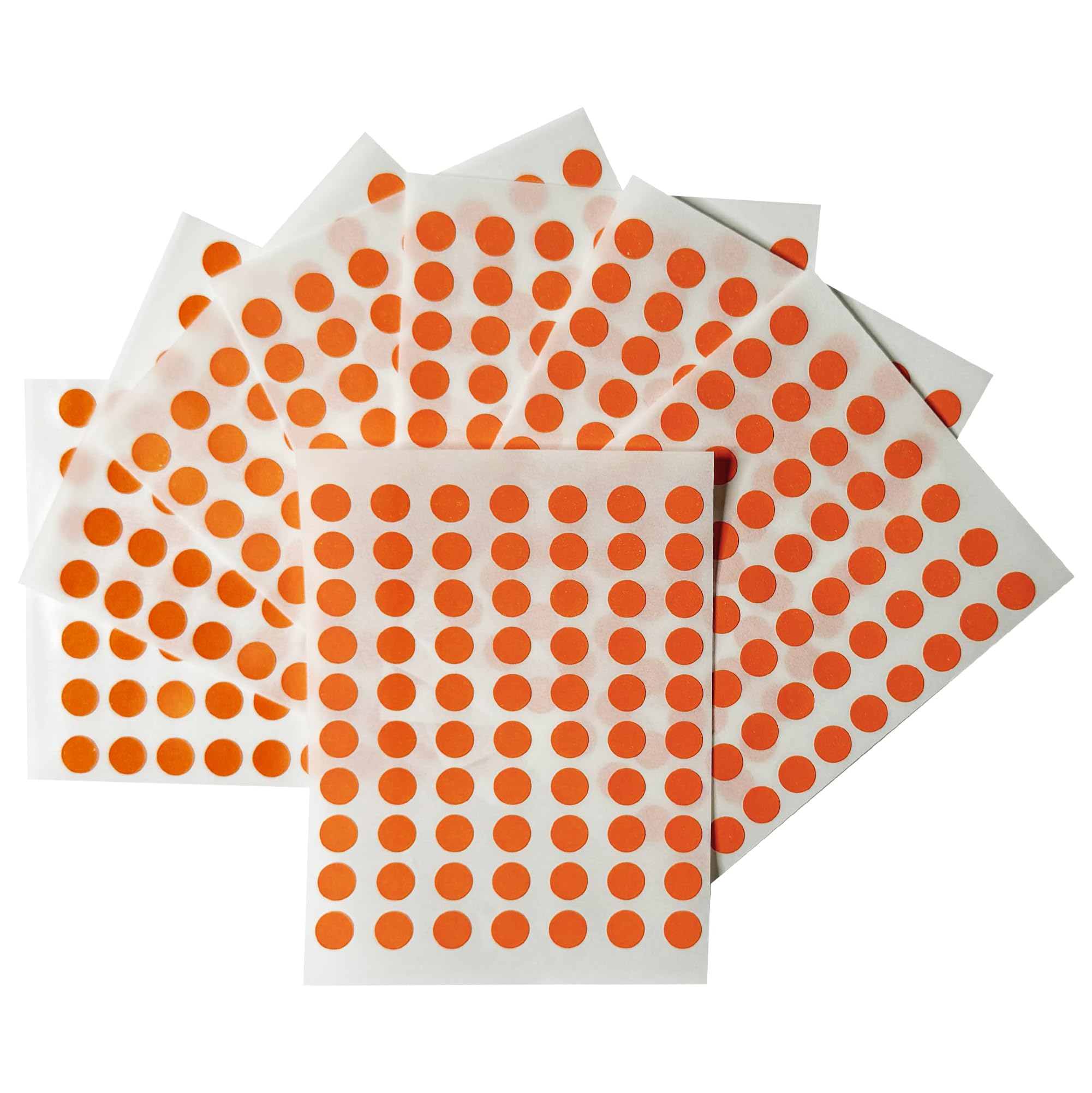 Pack of 5600 Orange 8mm Round Dots Labels - Stickers