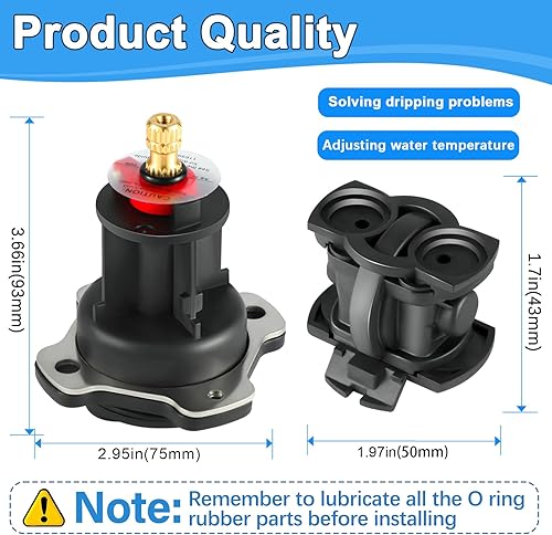 Miniatura 7 de GP876851 Kit de tapa mezcladora y unidad de equilibrio de presión, compatible con válvulas de ducha Kohler K-304 y K-11748, kit de reparación de