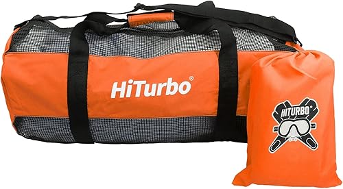 Miniatura 10 de Hiturbo Bolsa de lona de malla, bolsas de buceo para viajes, equipo de playa, buceo, equipaje para buceo, surf y esnórquel Azul