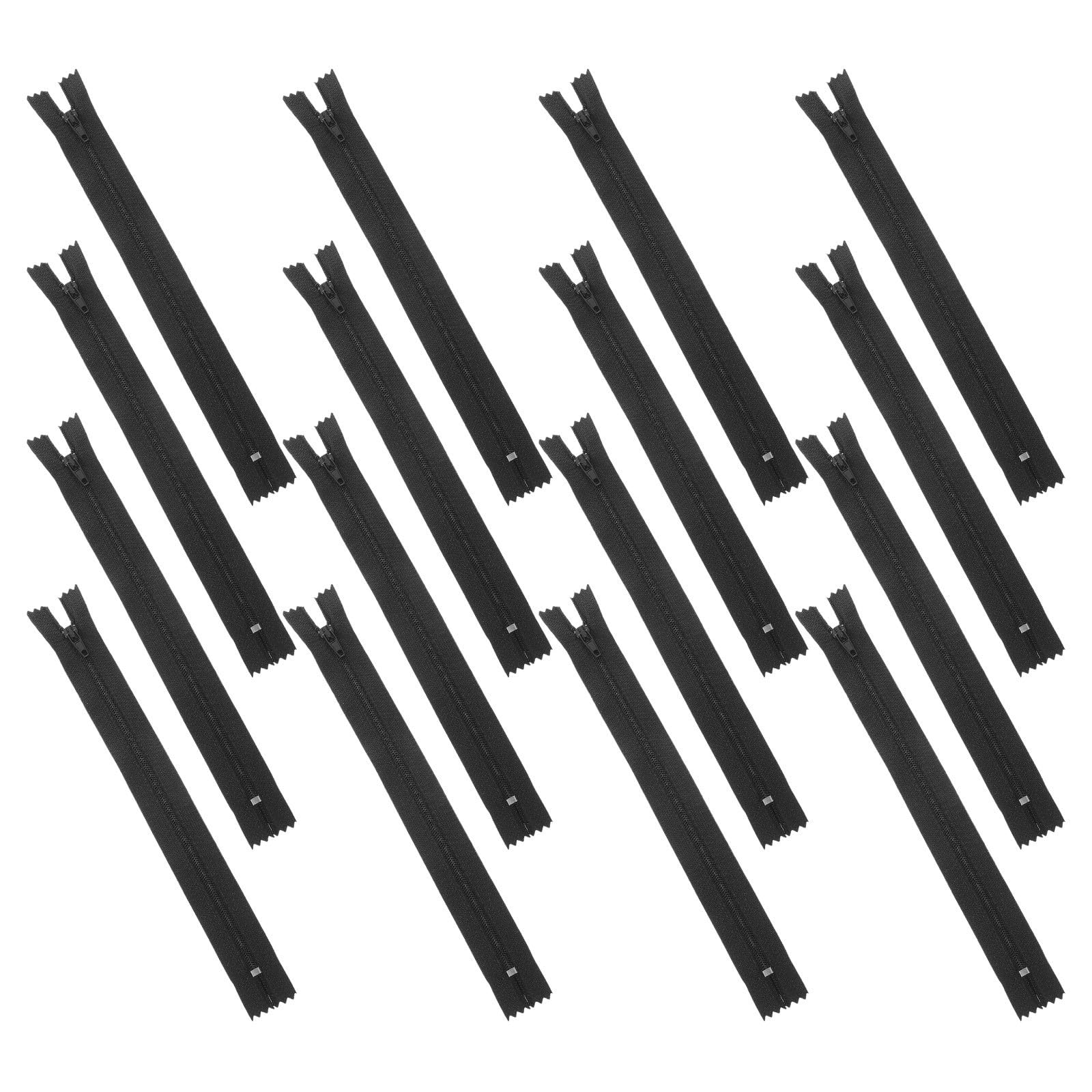 CLISPEED Cremallera Multiusos de Nailon Negro 20 Cm Cierre Automático, Resistente al Desgaste y Flexible para Bolsos y Abrigos en Costura y Reparación Diy, Pack de 200 Unidades