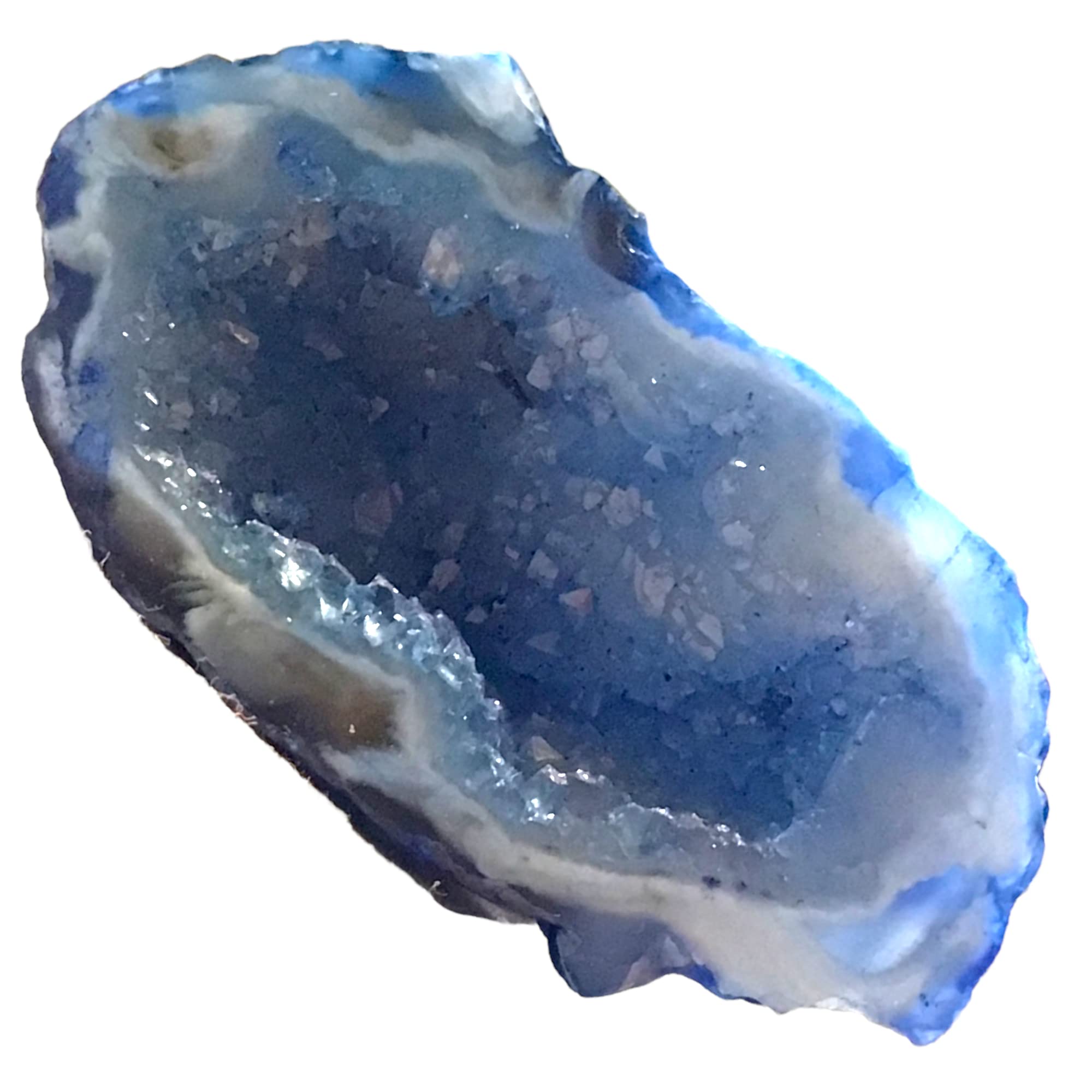 wunderschön gefärbte Achat Geode | aufgeschnitten | A* Qualität | Schnittkante poliert I Glücksgeode I Feengarten (Set 4 Farben)