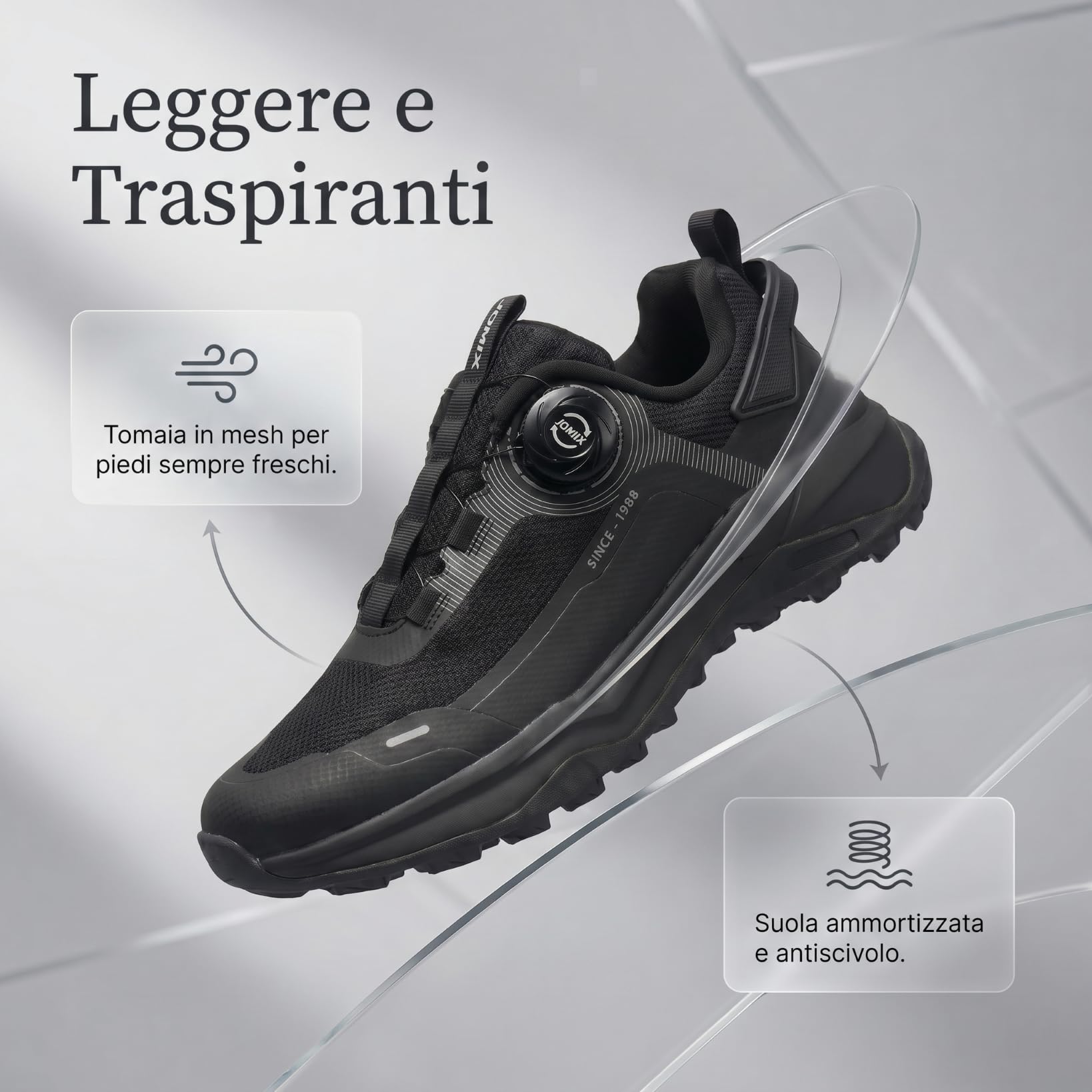 Baskets Randonnée Femme Chaussures de Marche Molette Rotative Maille Respirante Sport Outdoor WOS260318FR