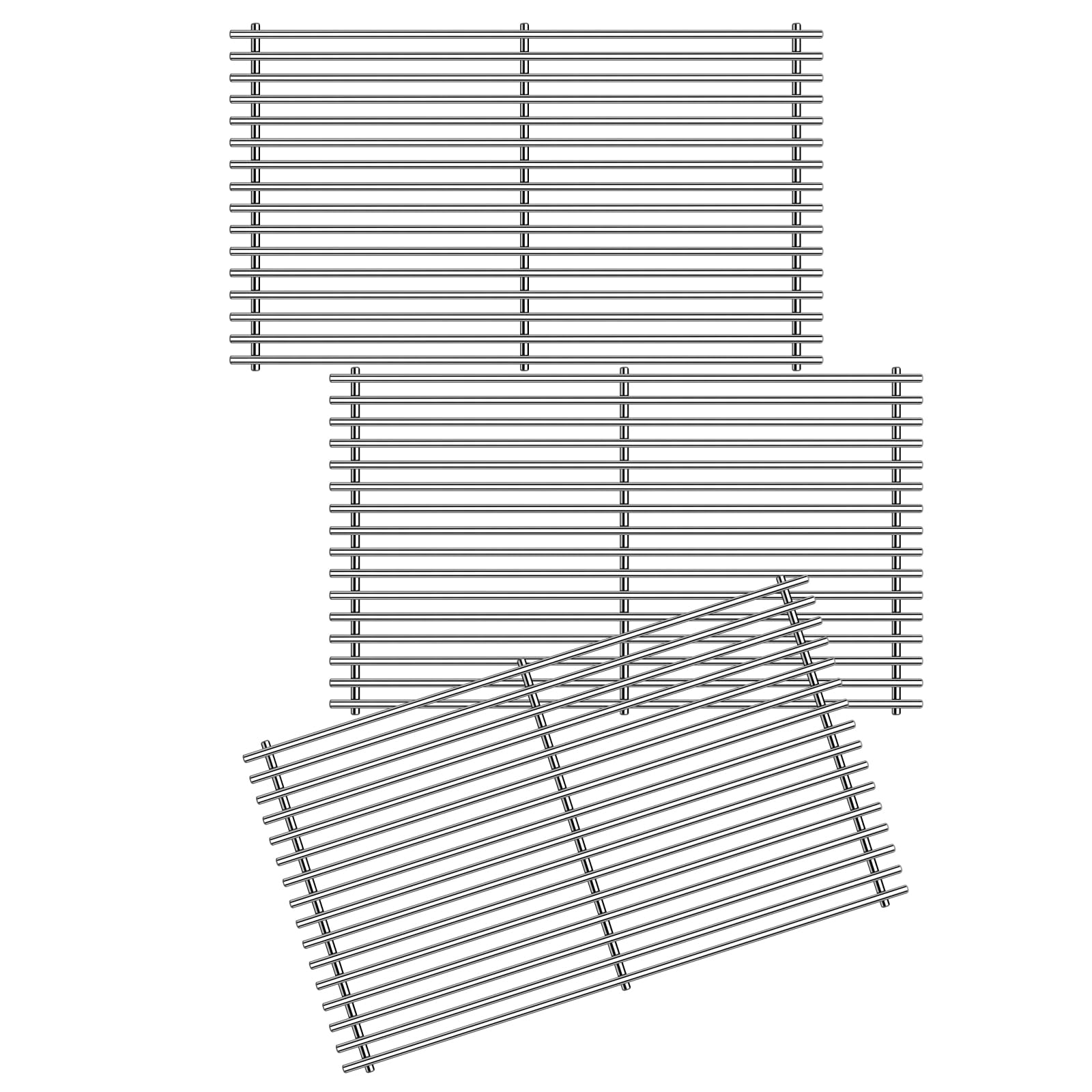 Secbinw Stainless Steel Genesis ii Grill Grates for Weber Genesis ii E-410 S-410 SE-410 E-415 E-435 S-435 LX E-410 LX S-440 GS4 Grill Parts