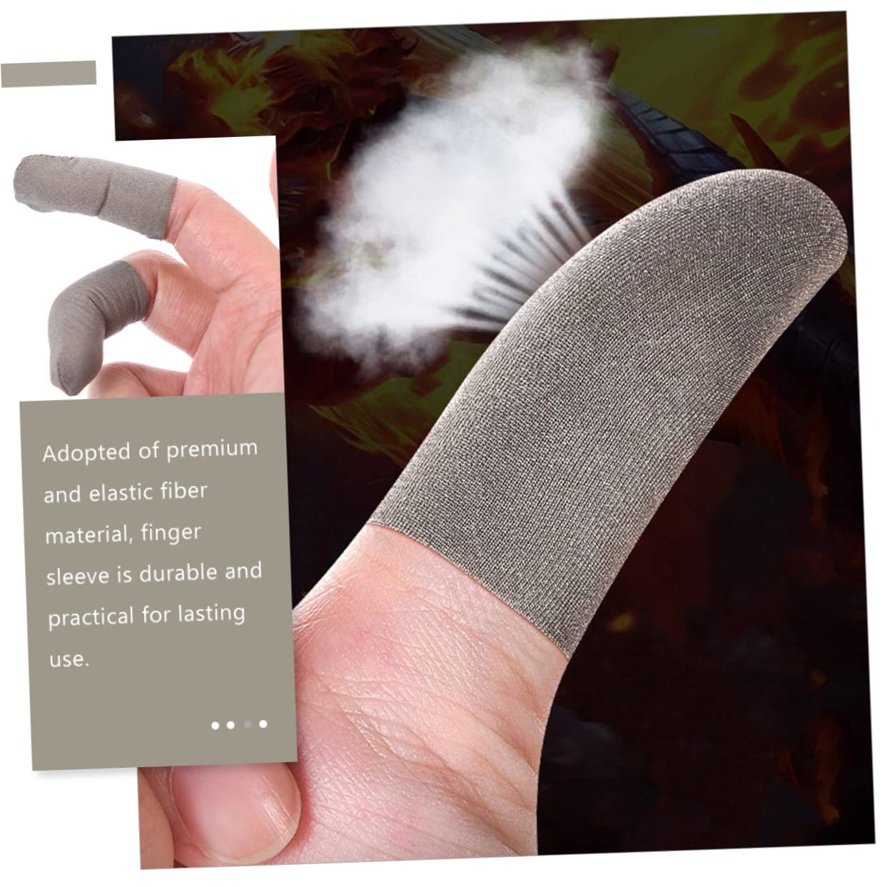 INOOMP 40pezzi Per Carbonio Antiscivolo e Traspiranti Copridita Per Smartphone e Tablet Accessori Per Giocatori Professionisti