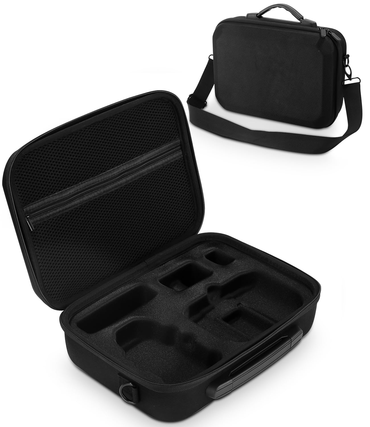 SOBEAU Bolsa para DJI Mini 4K/2 SE Drone, Funda de Transporte Protectora, Almacenamiento Rígido para Controlador y Accesorios, Negro