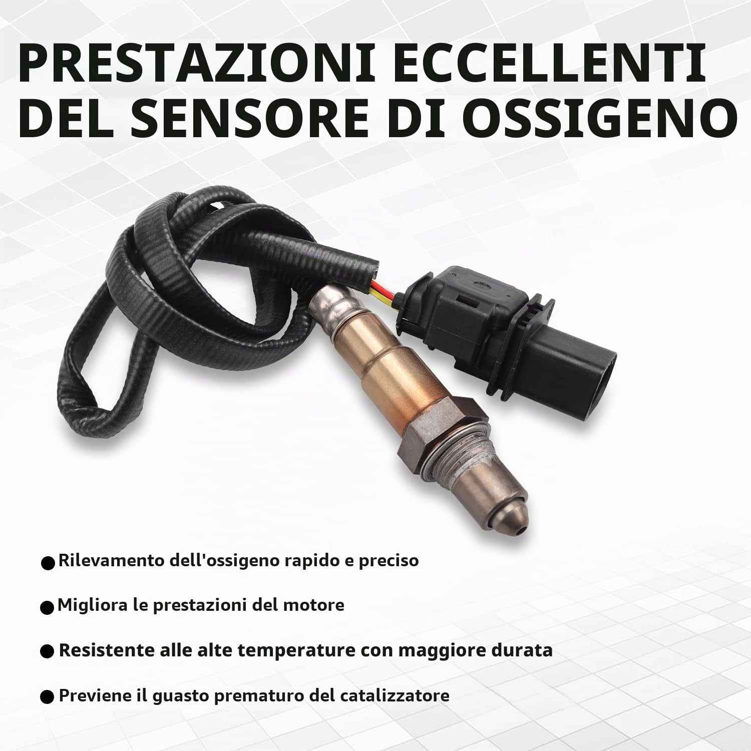 TECTICO Sonda Lambda O2 a monte 0281004535 0281004454 0281004458 55275928 Compatibile con Alfa Romeo Giulietta/Fiat 500L/500X/Doblo 2.0 1.6D Multijet JTDM/Renegade 1.6 2.0 CRD, 1 Pezzo