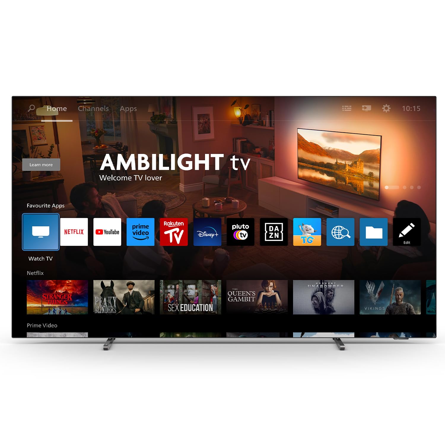Philips Ambilight 48OLED769 4K OLED Smart TV - Display 48’’ con P5 AI Perfect Picture Ultra HD Titan OS TV Dolby Vision e Dolby Atmos Sound, Funziona con Alexa e Google Assistant - Cornice in metallo
