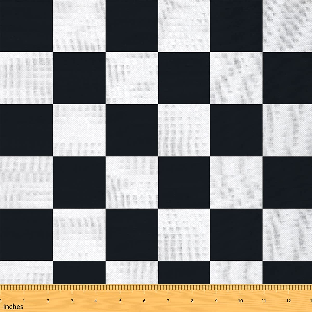 Farmhouse Buffalo Checked Fabric by The Yard Black White Plaid Upholstery Fabric Grid Lattice Pattern Indoor Outdoor Fabric Modern Geometric Decorative Fabric Upholstery and Home Accents 3 Yards — image 1