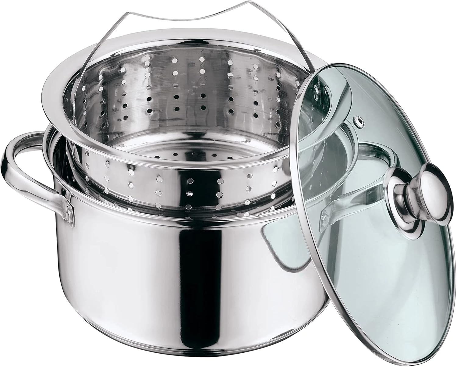 Mainstays Stainless Steel 4 Quart Steamer Pot with Steamer