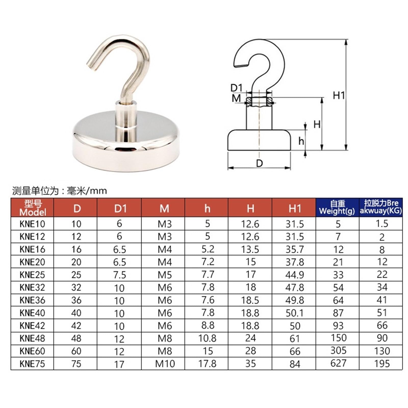 Ganchos magnéticos for pared, hogar, cocina, lugar de trabajo, 5 uds