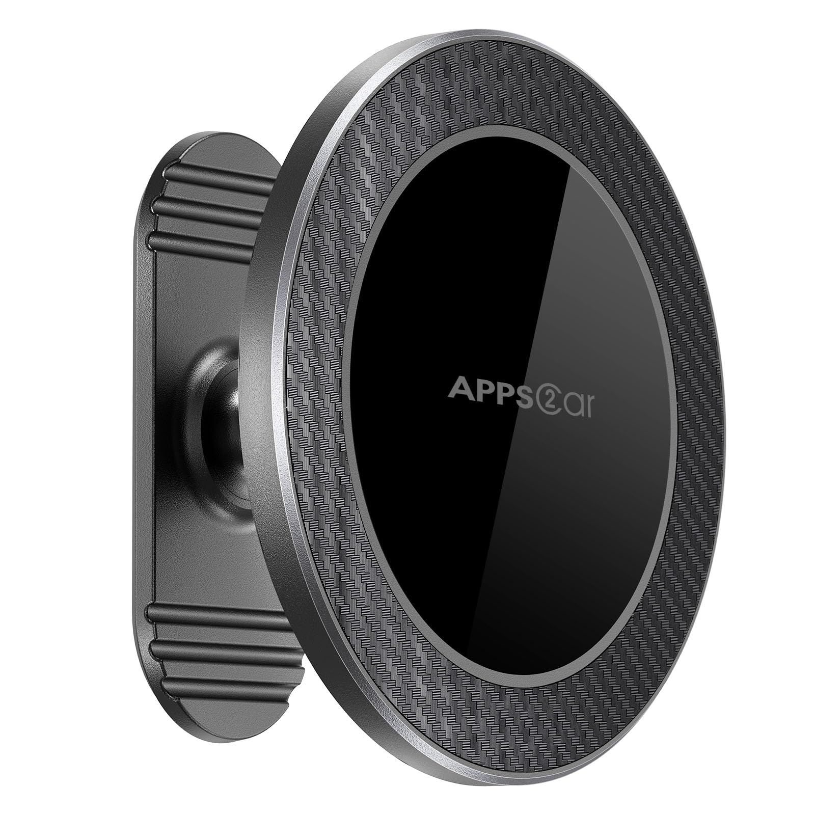 APPS2Car Handyhalterung Auto kompatibel mit MagSafe, Kompakte Magnetische Smartphone Halterung, Platzsparende Klebehalterung für Armaturenbrett, 360° Drehbar