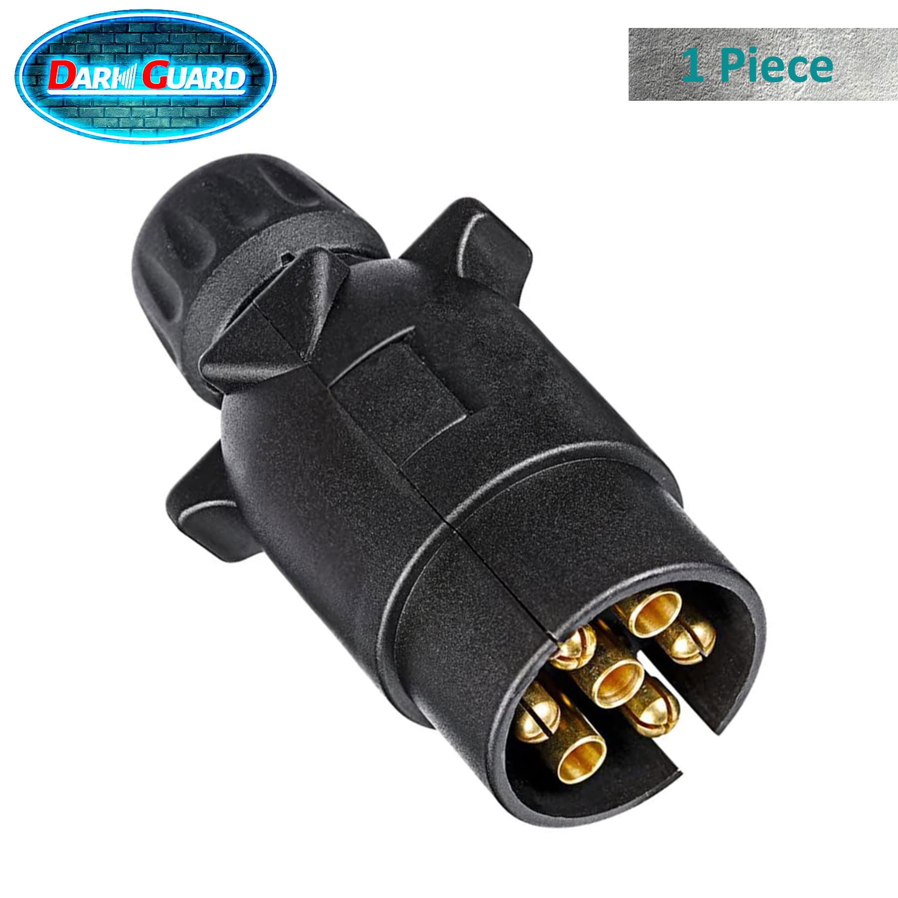 1 Pezzo Spina 7Poli Rimorchio 12v,Spina 7Poli per Macchine Agricole, ISO1724,Impermeabile,Presa 7Poli 12v Maschio, Spina 7Poli per Rimorchio Trattori Portabici Auto RV (DG7PS-1)