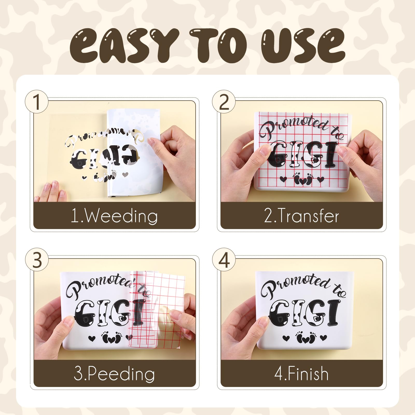 Tintnut Vinyle Permanent D'automne – 12 Feuilles De 30,5 X 25