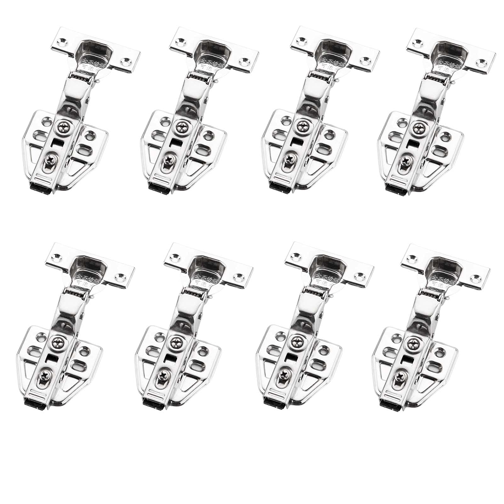 Nvsfzgiyg One Color 8Pcs Cabinet Hinges, 201 Stainless Steel Folding Hinge Wardrobe Door Concealed Furniture Rustproof And Corrosion Resistant For Kitchen Bathroom,C(A)