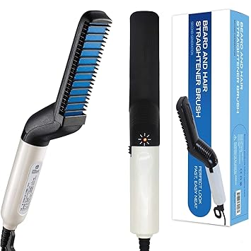 Amazon.com: Alisador de barba, alisador de barba eléctrico mejorado y  alisador de pelo, multifuncional, alisador de barba y pelo, mejor alisador  de barba y cepillo alisador de pelo : Belleza y Cuidado