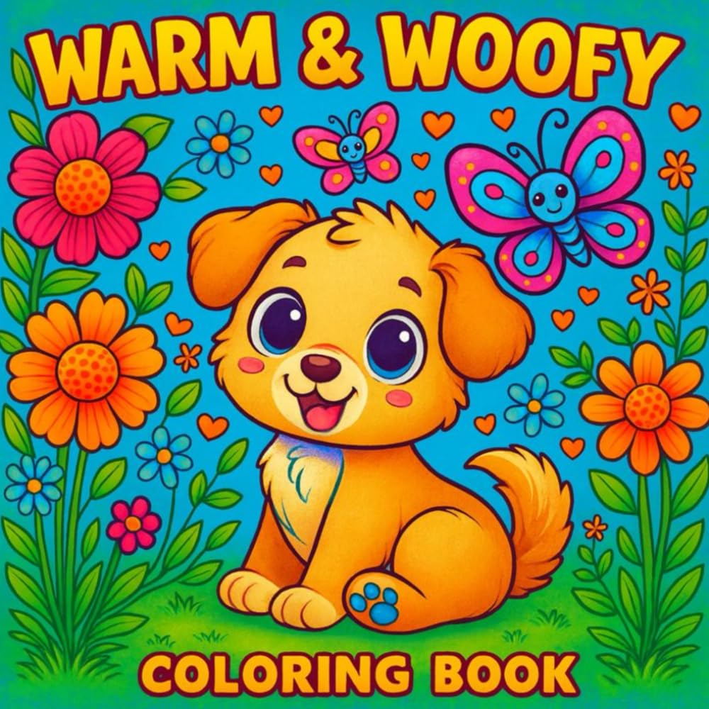 Warm & Woffy: Cozy Dogs Coloring Book