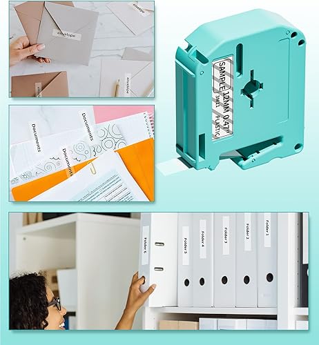 Miniatura 7 de Vixic M960 Label Tape Black on Clear 2PK, 3M11 Label Tape Compatible for Vixic M960 Label Makers Brother Ptouch PT-M95 PT-90 Replacement for Brother