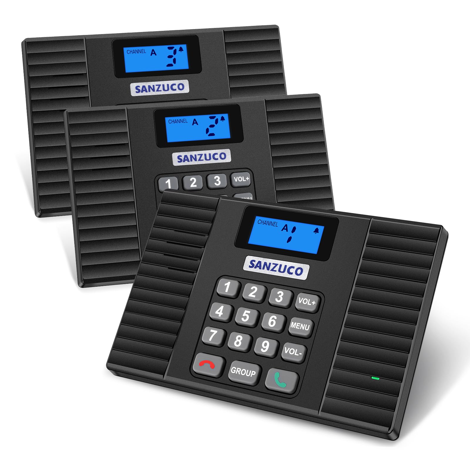 60D Intercoms Wireless for Home, 18 Channel Home Intercom System Supports Two-Way Talk, 1400ft Full Duplex Intercom System for House/Office Hands-Free, Group Call, Clear Sound(3 Stations)-image-40