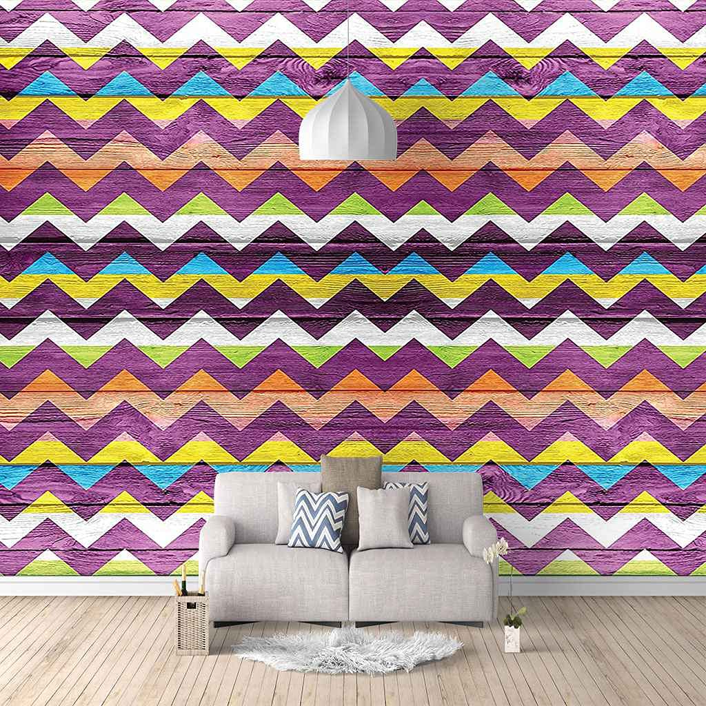 Art de vague de couleur pour relooker un mur blanc sans colle ni outils