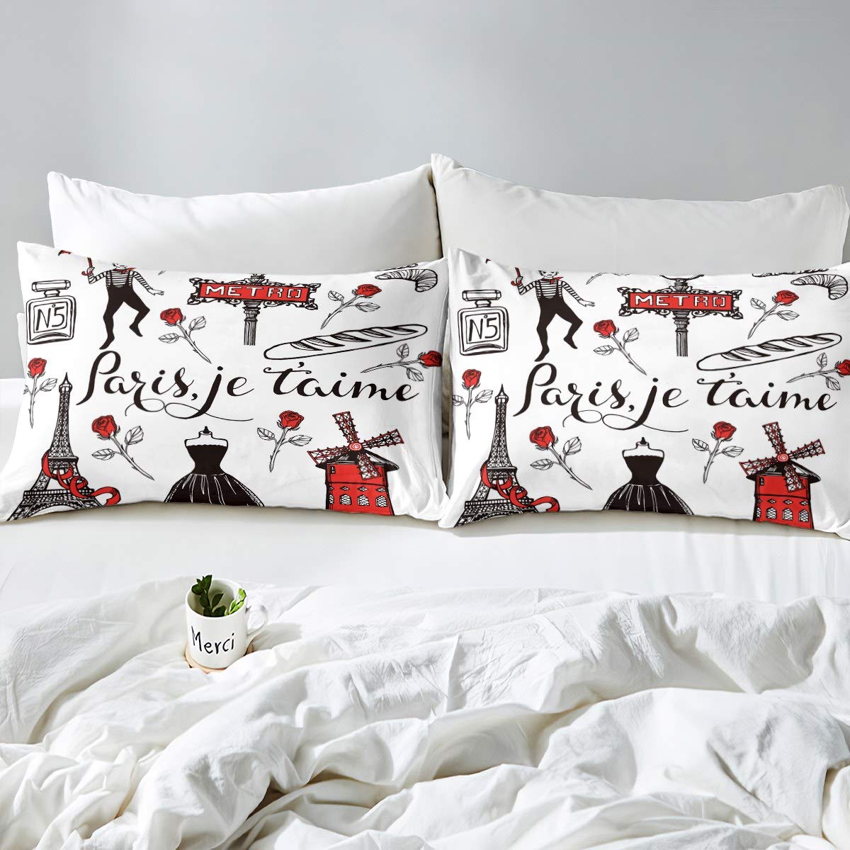 Set di Biancheria da Letto in Cotone con Stampa Floreale in