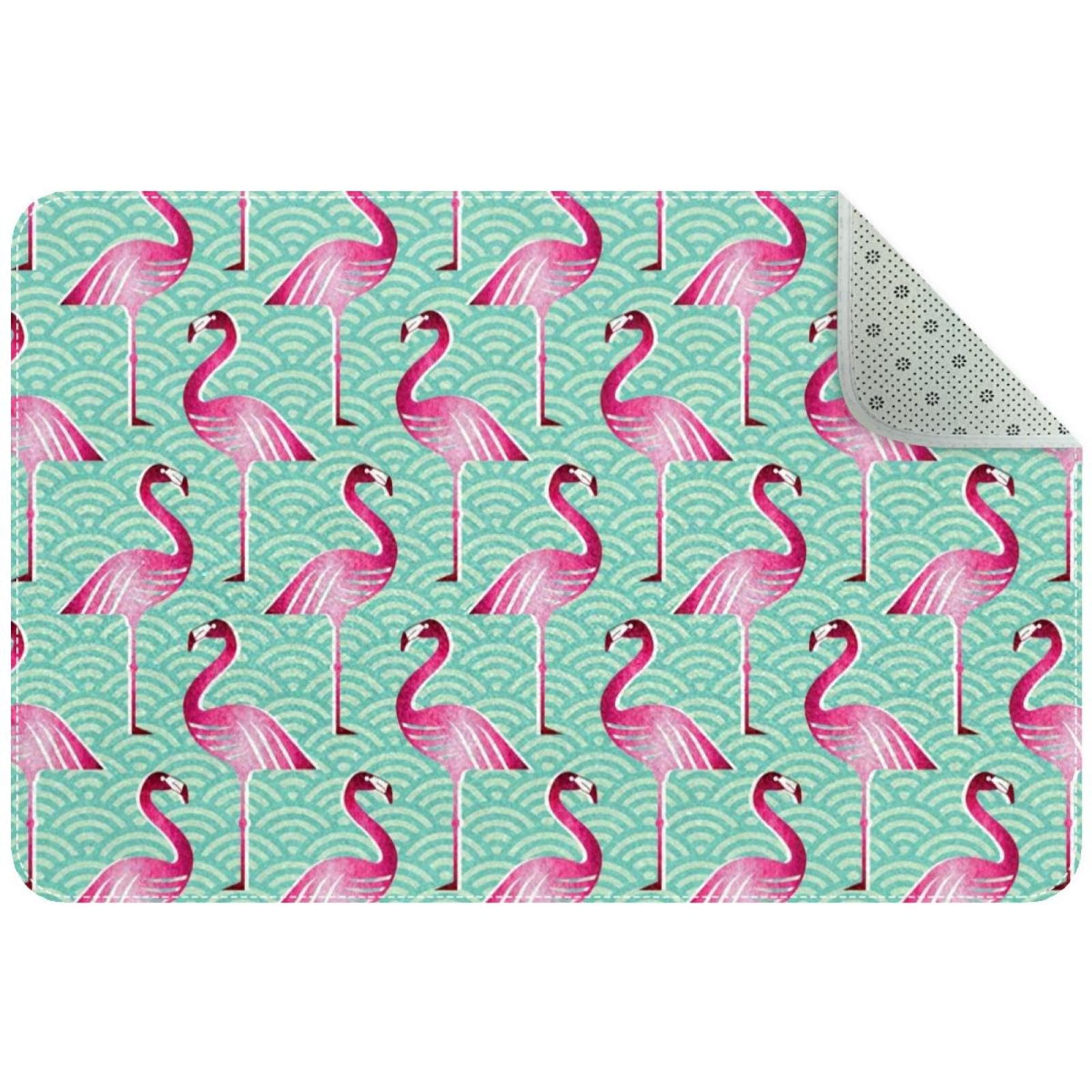 Tapis d'entrée antidérapant flamant rose anti-glisse extérieur et intérieur