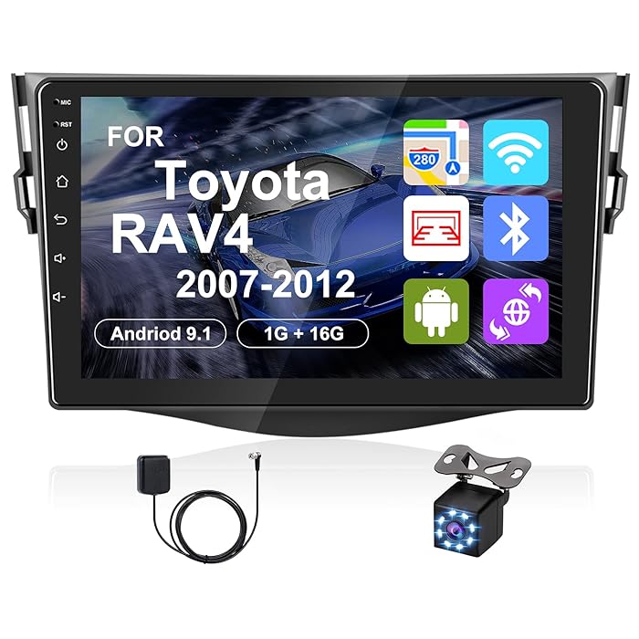 Buy for Toyota RAV4 Radio Android Car Stereo 9 Inch Touchscreen Head Unit Bluetooth FM EQ SWC