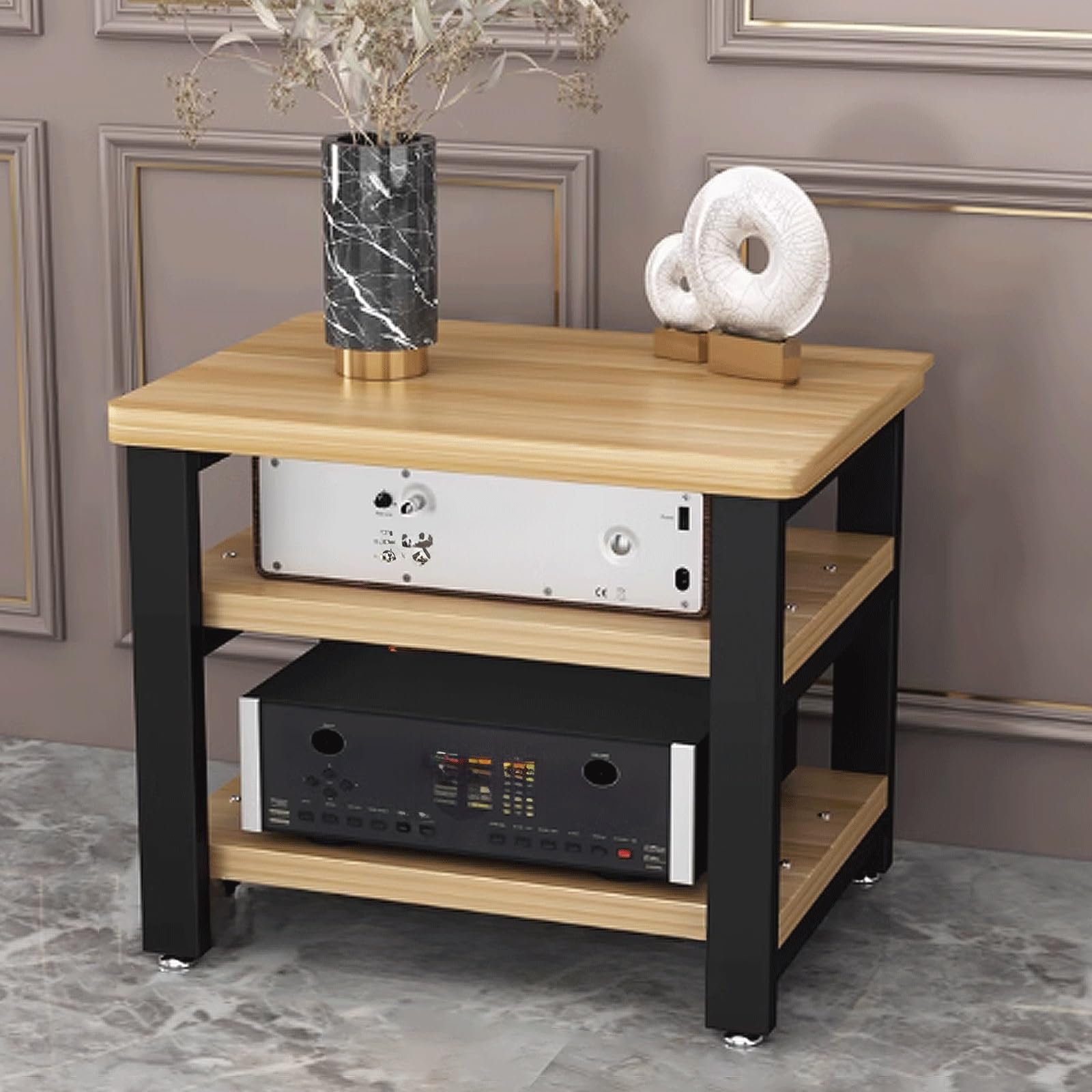 Soporte multimedia AV de 3 capas para evitar vibraciones en equipos de sonido