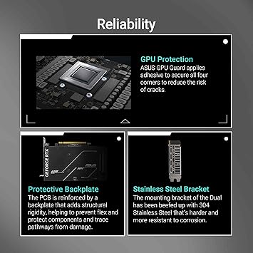 ASUS DUAL-RTX5050-O8G-NVIDIA-GEFORCE-RTX 5050-8GB GDDR6-128bit-2677MHz-HDMI-3xDP-DLSS4 GRAPHICS CARD