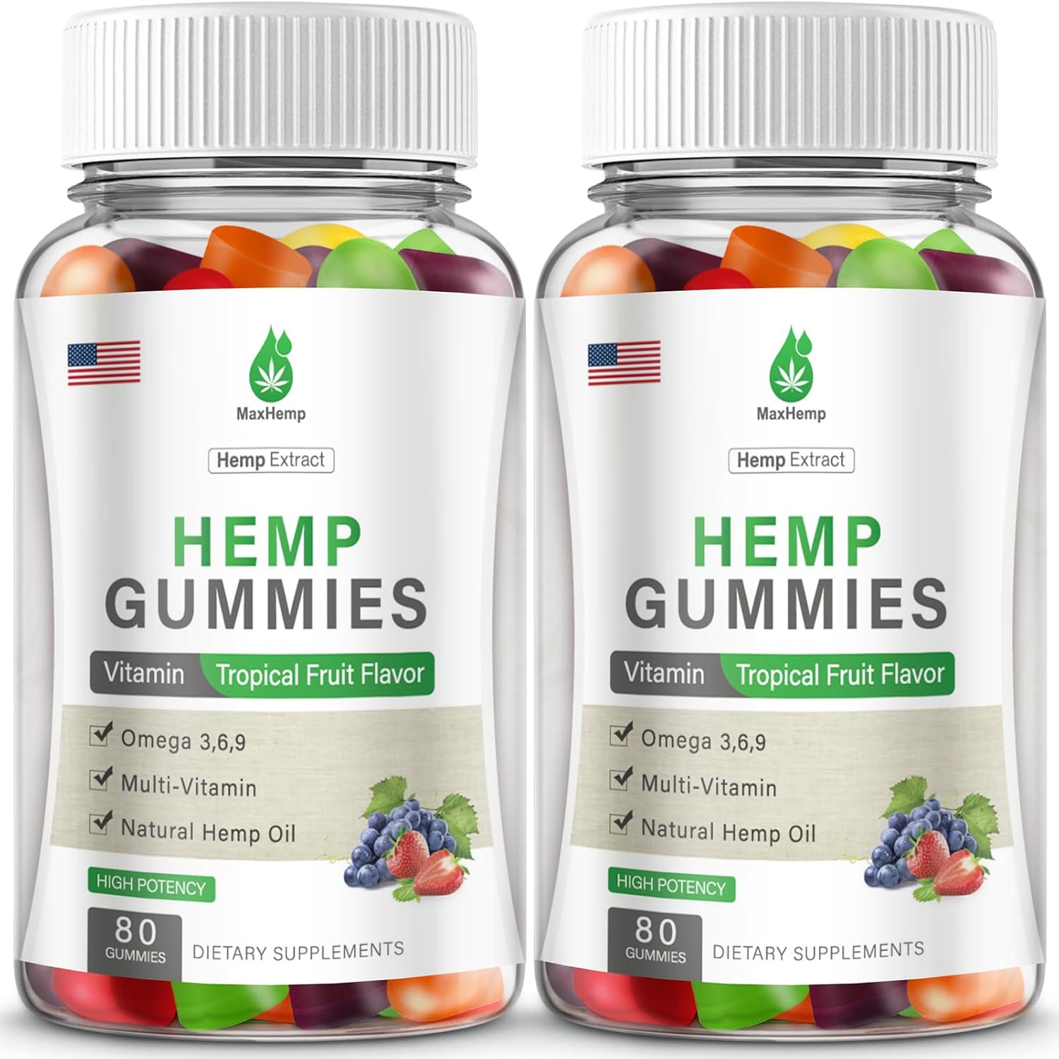 Organic Extra Strength Hemp Gummies Vegan Bears Low Tox